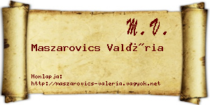 Maszarovics Valéria névjegykártya
