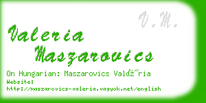 valeria maszarovics business card